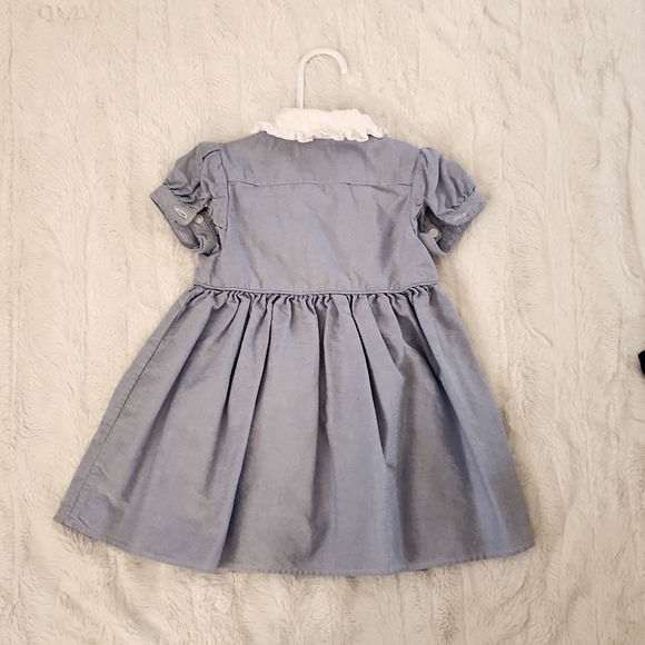 Ralph Lauren Baby Denim Cotton Dress 👗 12 mo girls - Picture 2 of 3